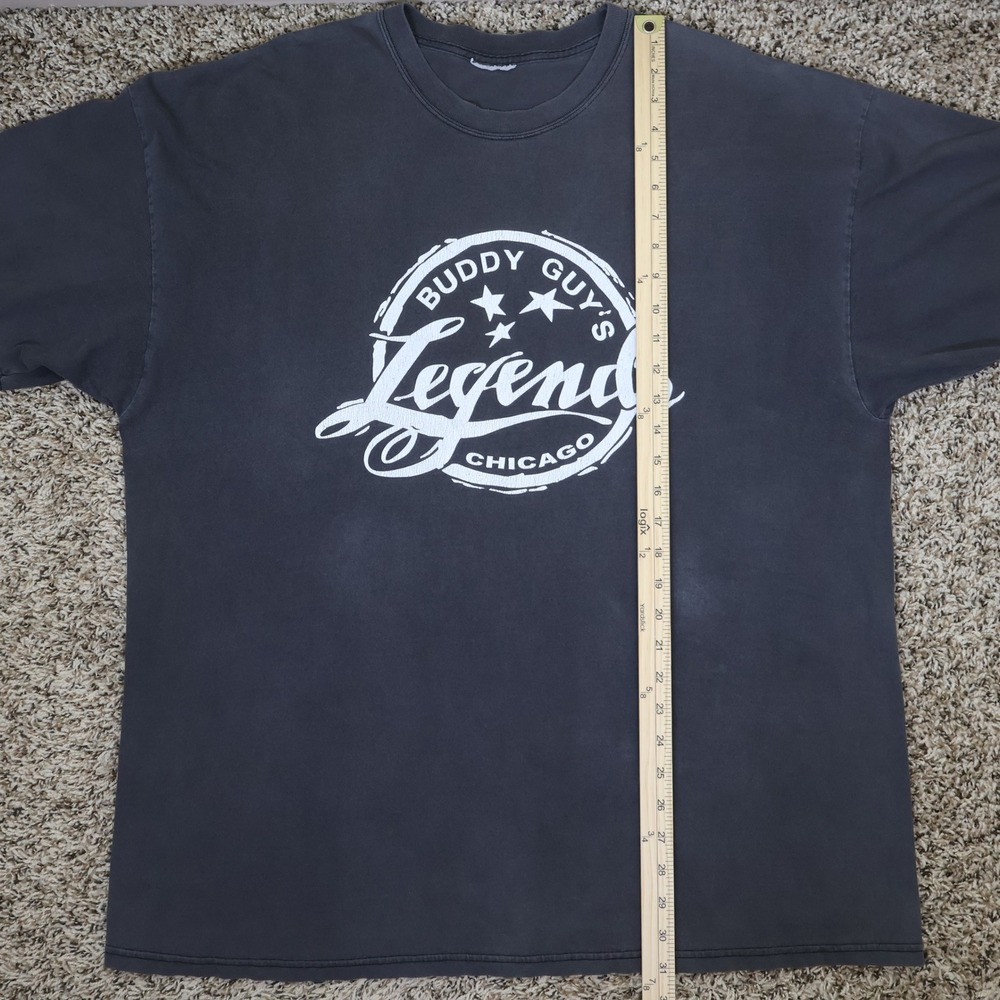 Vintage Buddy Guys Legends Chicago Blues Club T-Shirt 2XL Oversized Black Cotton - Picture 10 of 11